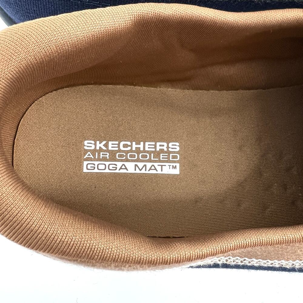 Skechers On The Go Air Cooled Womens Boat Shoes Navy Tan Lace Up U.S. Size 9 - Picture 8 of 10